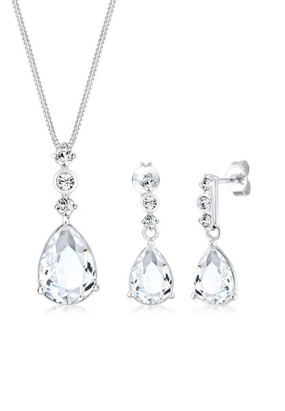 Elli Premium Schmuckset Tropfen Weiß 925 günstig online kaufen