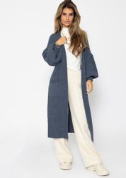 SASSYCLASSY Cardigan Oversize Strickjacke Damen lang günstig online kaufen