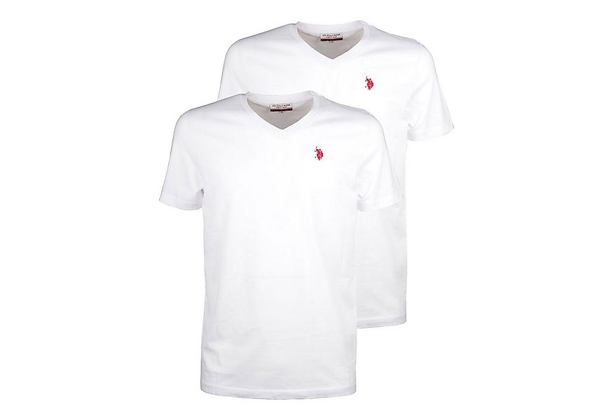 U.S. Polo Assn. T-Shirt T-Shirt 2er Pack V-Neck mit hochwertiger Markenstic günstig online kaufen