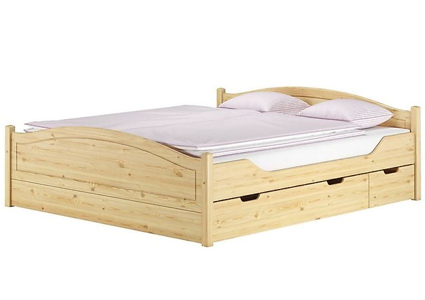 ERST-HOLZ Bett Klassisches Holzbett 180x200 Kiefer massiv Doppelbett V-60.3 günstig online kaufen