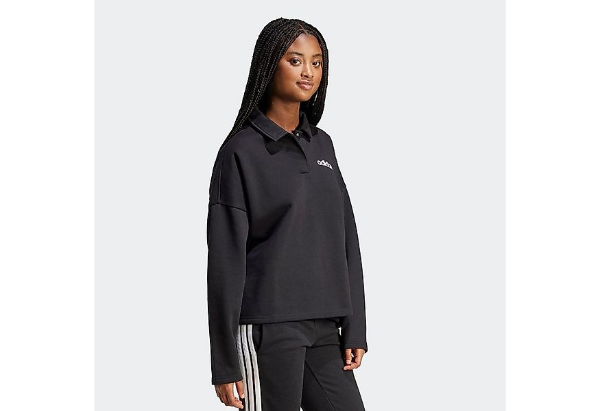 adidas Sportswear Sweatshirt ESSENTIALS LINEAR FLEECE MIT POLOKRAGEN mit Kn günstig online kaufen