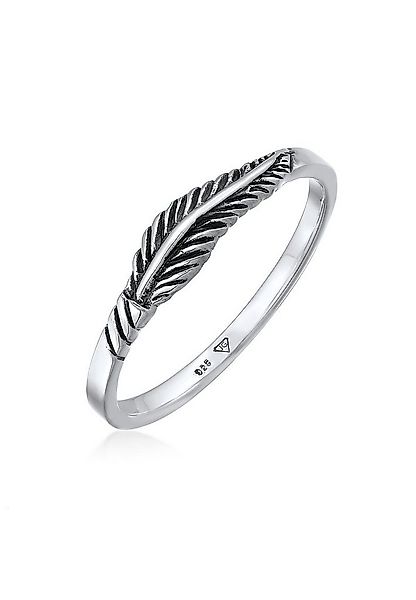 Elli Fingerring Feder Flügel Boho Trend Festival 925 Silber günstig online kaufen