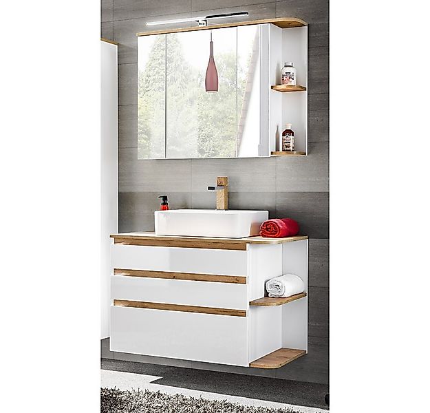 Lomadox Badmöbel-Set CAMPOS-56, (Spar-Set, 4-St), mit Keramik-Waschtisch Ho günstig online kaufen