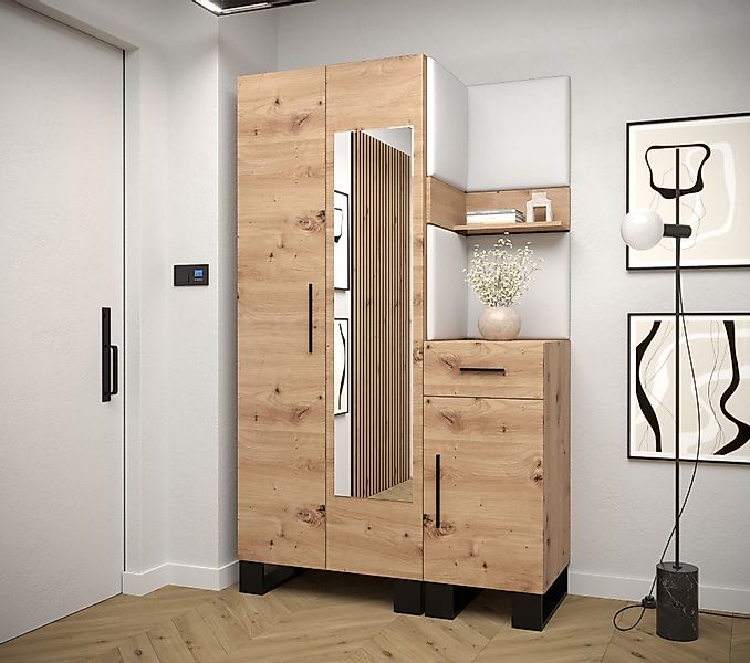 ABIKS MÖBEL Garderoben-Set ARTIN Set 16 Garderobe mit gepolsterten Paneelen günstig online kaufen