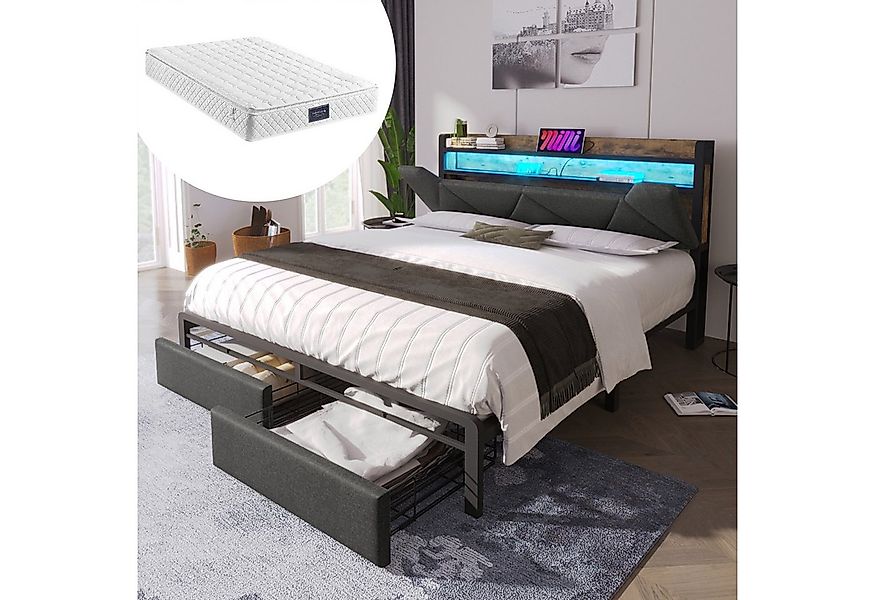 Gotagee Polsterbett Doppelbett 160x200 cm Jugendbett Multifunktionsbett fla günstig online kaufen