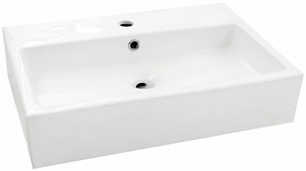 welltime Aufsatzwaschbecken "Verona", eckig, Breite 60 cm, Tiefe 42 cm, Bec günstig online kaufen