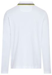 BOSS GREEN Langarm-Poloshirt "Plisy" mit Streifen am Kragen günstig online kaufen
