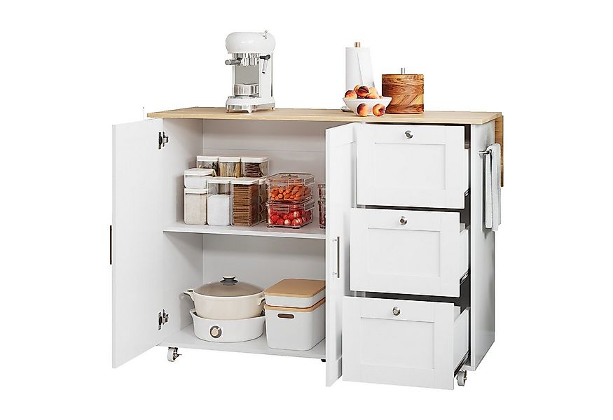 MODFU Küchenwagen mit erweiterbarer Arbeitsplatte, (Kücheninsel, Servierwag günstig online kaufen