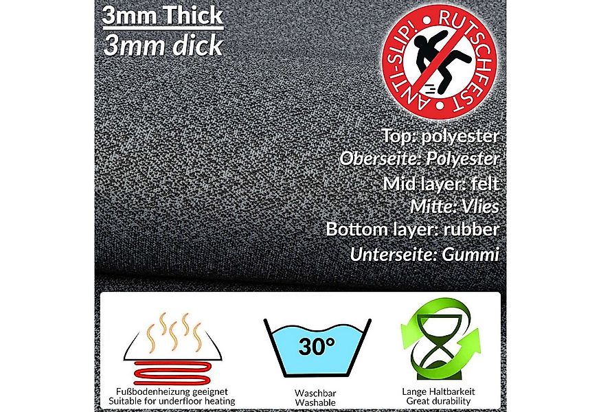 ANRO Küchenläufer Teppichläufer TAMARA Läufer Textil, Eckig, Höhe: 3 mm, Ve günstig online kaufen