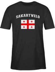 Shirtracer T-Shirt Sakartwelo Schriftzug mit Flagge, günstig online kaufen