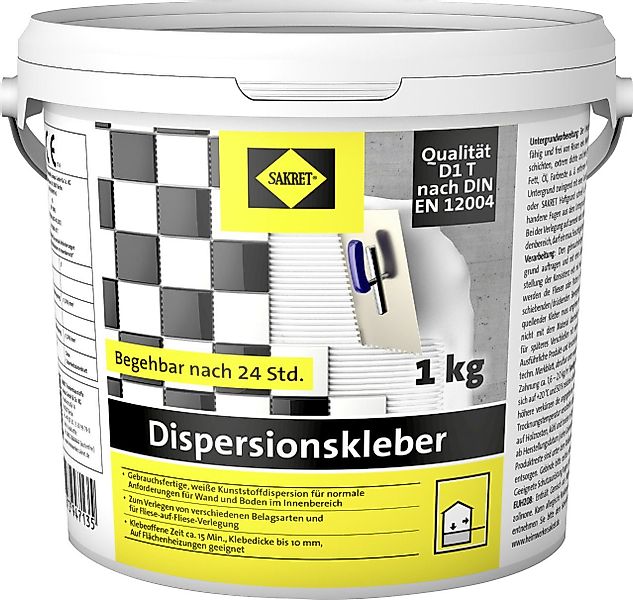 Sakret Fliesenaufkleber Sakret Fliesenkleber Dispersionskleber 1 günstig online kaufen