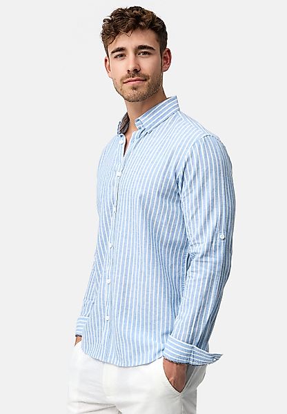 Indicode Langarmhemd Brayden mit Button-Down-Kragen günstig online kaufen