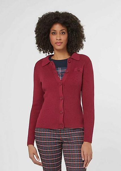 MADELEINE Strickjacke Rippstrick-Jacke mit langen Ärmeln günstig online kaufen