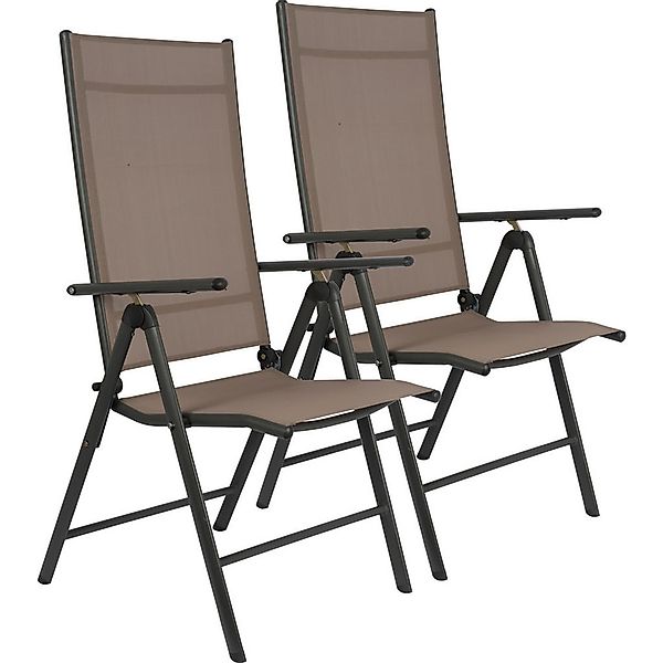 Gartenstuhl Santiago 2er Set Santiago taupe Metall B/H/T: ca. 57x108x56 cm günstig online kaufen