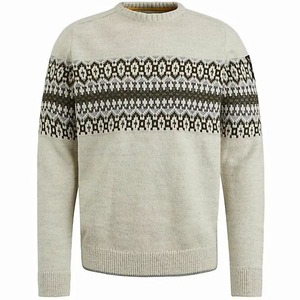 PME LEGEND Sweatshirt R-neck fair isle, Silver Birch günstig online kaufen