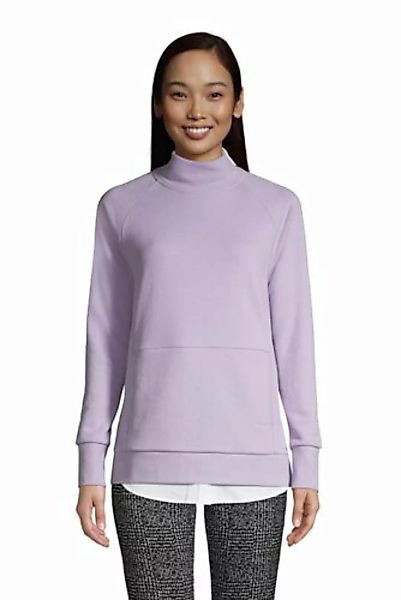 Sweatshirt mit Stehkragen, Damen, Größe: 48-50 Normal, Lila, Baumwoll-Misch günstig online kaufen