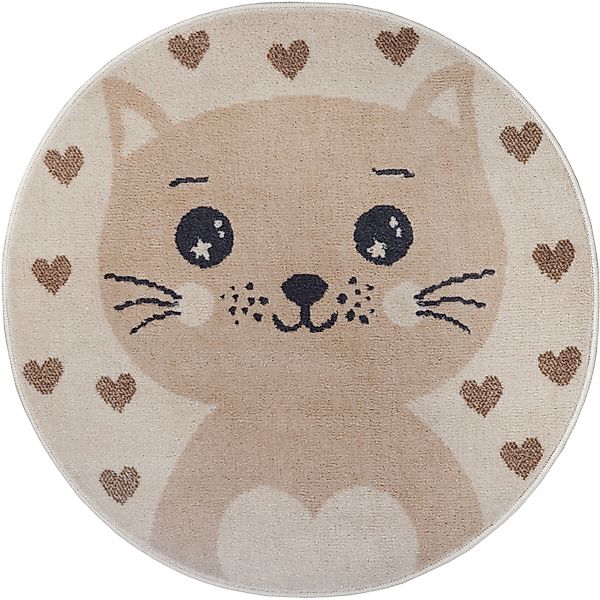 HANSE Home Kinderteppich Adventures Cat, rund, günstig online kaufen