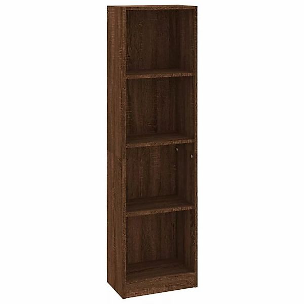 vidaXL Bücherregal Bücherregal 4 Fächer Braun Eichen-Optik 40x24x143 cm günstig online kaufen