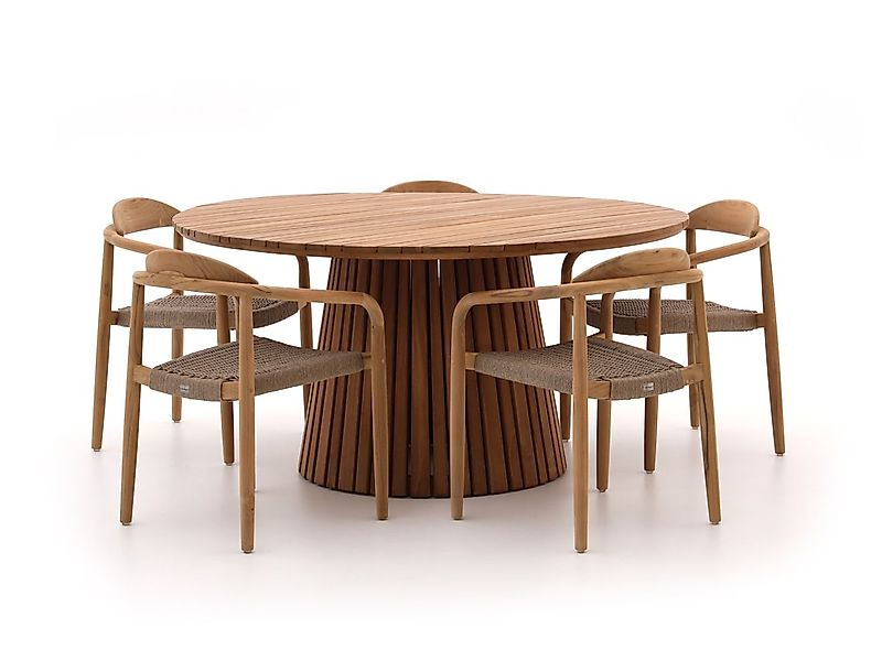 Bellagio Berbaro/Santa Severina ø150 cm Gartenmöbel-Set 6-Teilig Stapelbar günstig online kaufen