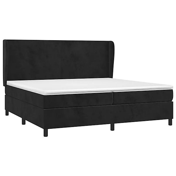 vidaXL Boxspringbett mit Matratze Schwarz 200x200 cm Samt 3129113 günstig online kaufen