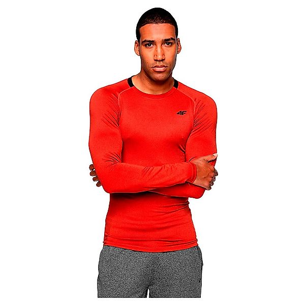 4f Langarm-t-shirt M Red Melange günstig online kaufen