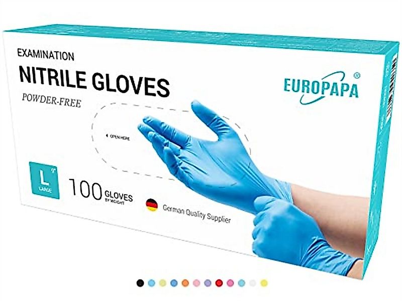 EUROPAPA Nitril-Handschuhe Einweghandschuhe Untersuchungshandschuhe (100 ST günstig online kaufen