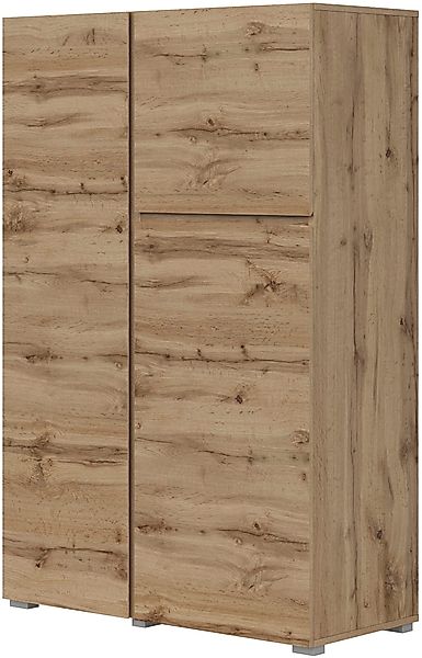INOSIGN Highboard "Metric, Breite 92cm, moderne grifflose Hochkommode 3 Tür günstig online kaufen