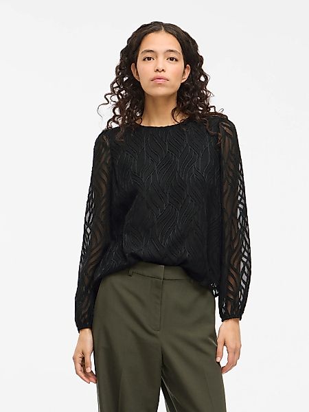Vila Blusenshirt "VIMIKA O-NECK L/S TOP - NOOS" günstig online kaufen
