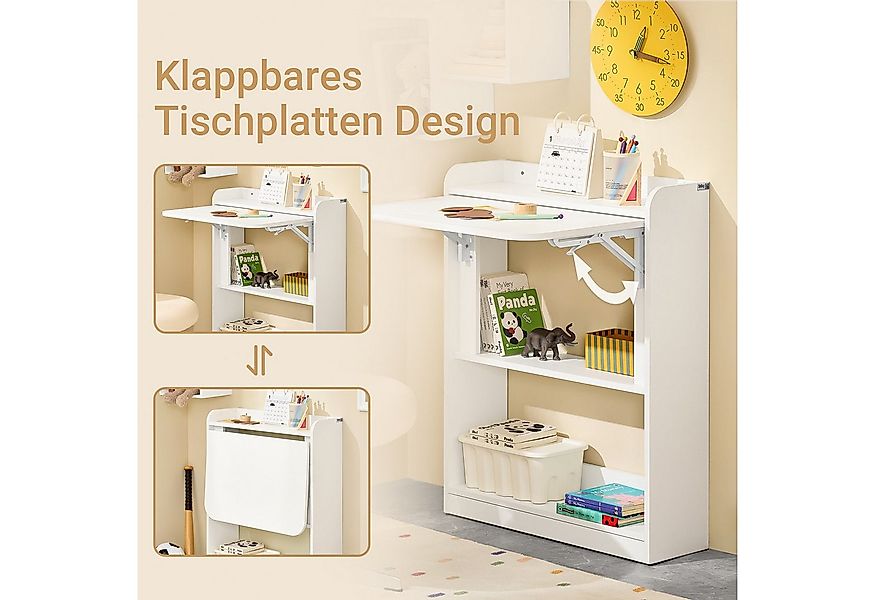 SoBuy Schreibtisch FWT92, Schreibtisch klappbar Computertisch mit Ablagen A günstig online kaufen