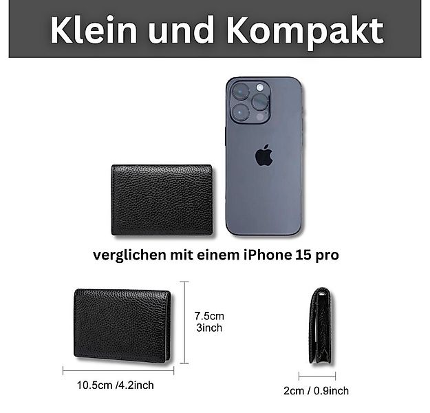 Fomax Kartenetui für EC-Karten oder Visitenkarten, 100% Echtleder, schlicht günstig online kaufen