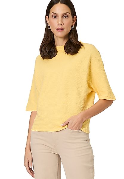 Zero Kurzarmshirt "zero Damen Shirt mit Strukturmuster", (1 tlg.), Plain/oh günstig online kaufen