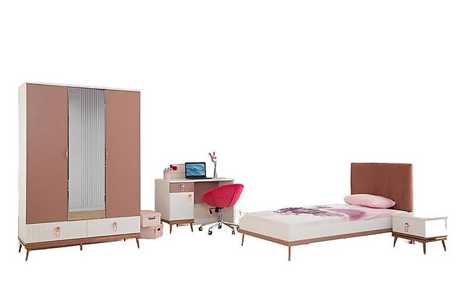 Xlmoebel Bett Elegante Möbel für das Mädchenzimmer - Luxuriöses Einzelbett, günstig online kaufen