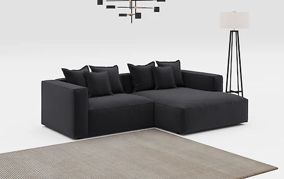 INOSIGN Ecksofa »Cowboy L-Form«, mit 6 Kissen, kubisches Sofa günstig online kaufen
