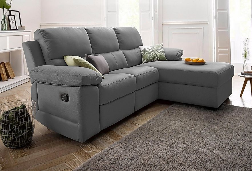 ATLANTIC home collection Ecksofa Conrad L-Form, mit Relaxfunktion und Feder günstig online kaufen