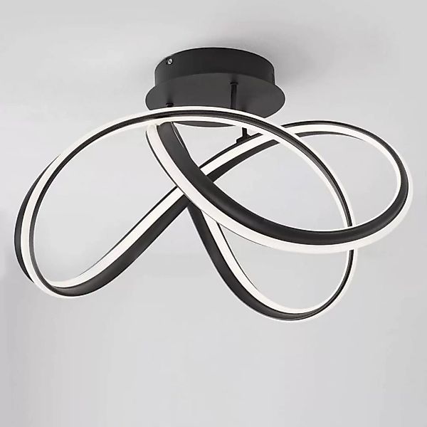 LED Deckenleuchte Truno in Schwarz 2x 30W 4746lm günstig online kaufen