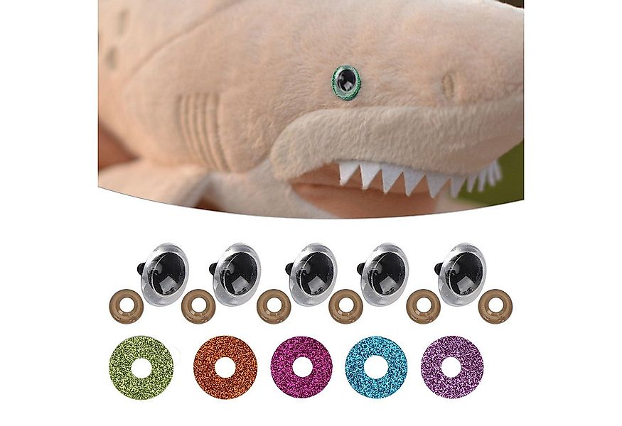 Kityhome Plüschanhänger DIY 20MM Glitzaugen mit Glitzer-Glimmer-Ringen für günstig online kaufen