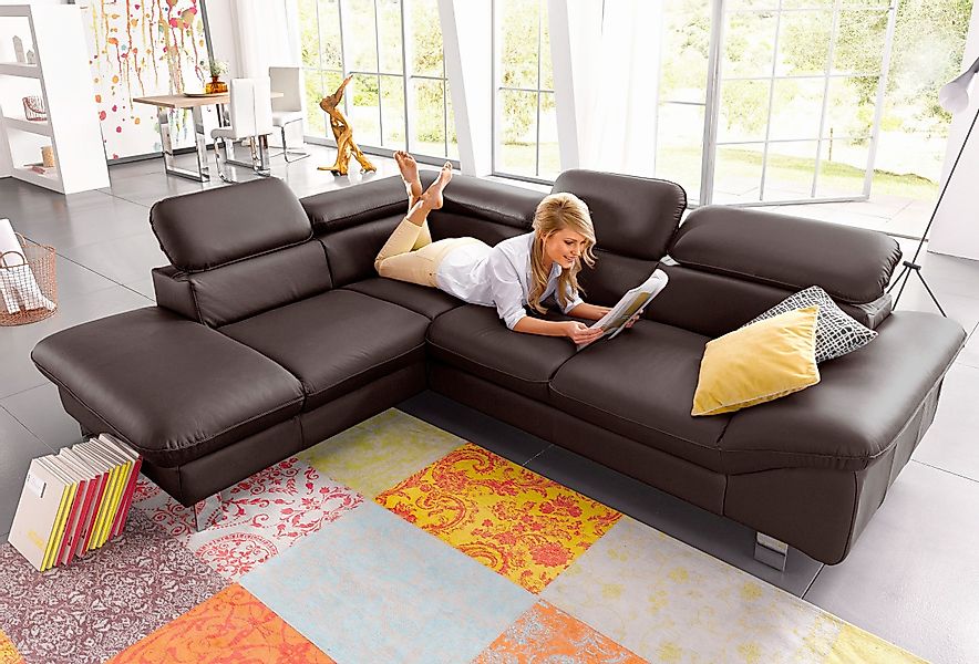 COTTA Ecksofa Driver L-Form, mit Kopfteilverstellung, günstig online kaufen