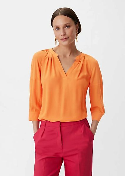 Comma 3/4-Arm-Shirt Bluse aus Crêpe Raffung günstig online kaufen