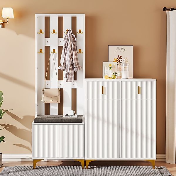 BlingBin Garderoben-Set, (2-St., mit Schuhbank Haken günstig online kaufen