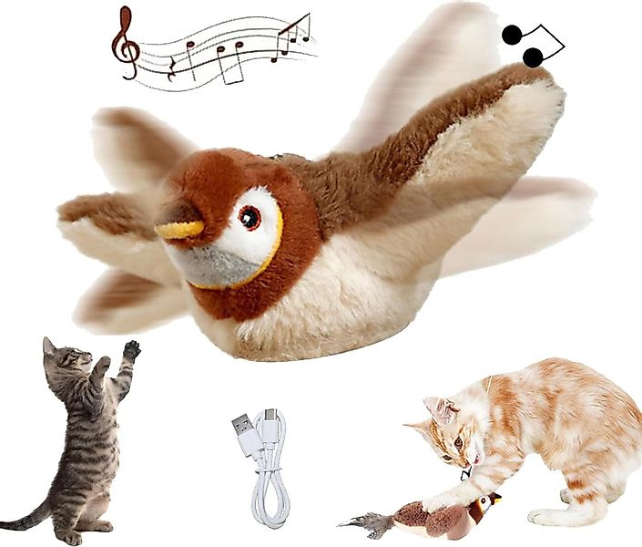 BlingBin Tier-Intelligenzspielzeug Elektrisch Katzenspielzeug Vogel Flatter günstig online kaufen