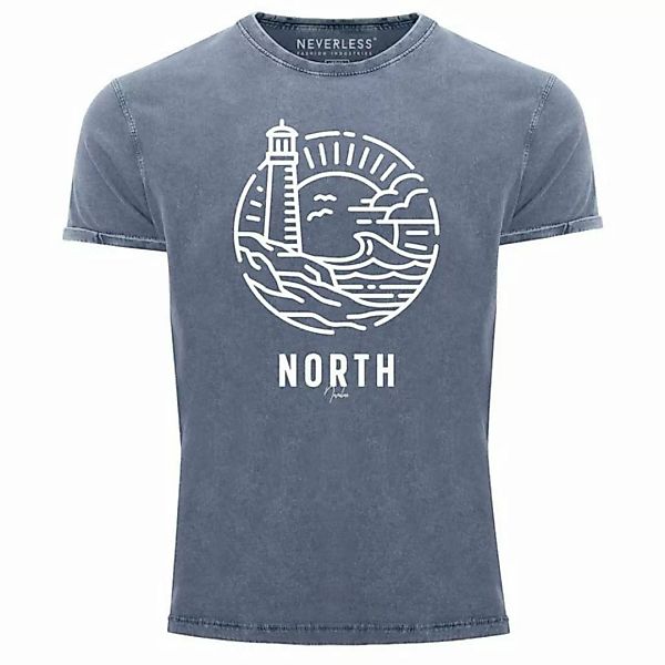 Neverless Print-Shirt Neverless® Herren T-Shirt Vintage Shirt Printshirt Lo günstig online kaufen