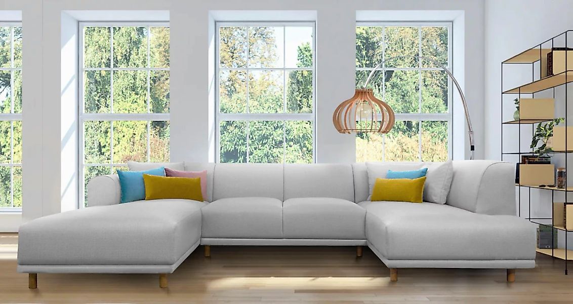 andas Wohnlandschaft »Maroon U-Form«, in skandinavischem Design, mit losen günstig online kaufen