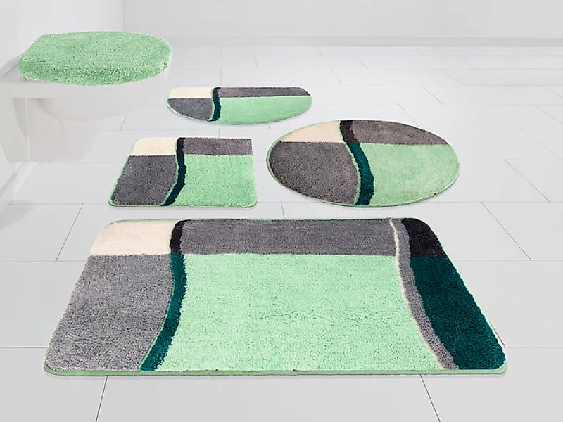 my home Badematte »Belio, Badvorleger, Badezimmer Teppich«, rutschhemmend b günstig online kaufen