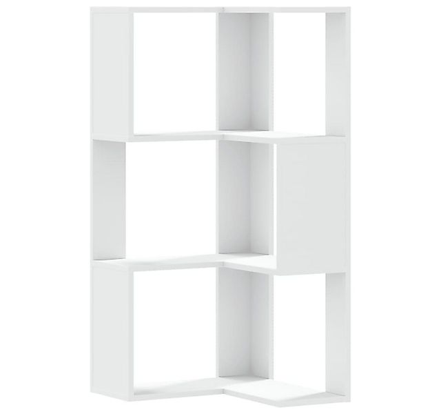 vidaXL Bücherregal Eck-Bücherregal 3 Böden Weiß 50x50x102 cm Holzwerkstoff, günstig online kaufen
