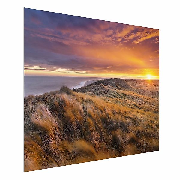 Alu-Dibond Bild - Querformat 4:3 Sonnenaufgang am Strand auf Sylt günstig online kaufen