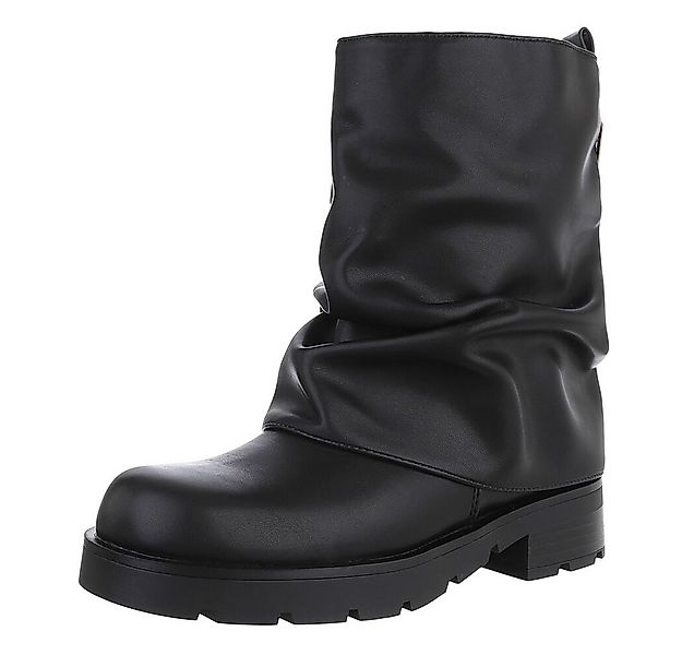 Ital-Design Modische Stiefel mit gerafftem Design für Damen Stiefelette (90 günstig online kaufen