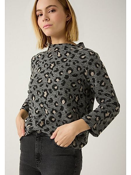 MORE&MORE Sweatshirt kurzes 3/4 Arm Leo-Sweatshirt günstig online kaufen