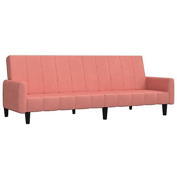 vidaXL Schlafsofa, Sofa 2-Sitzer Rosa Samt günstig online kaufen