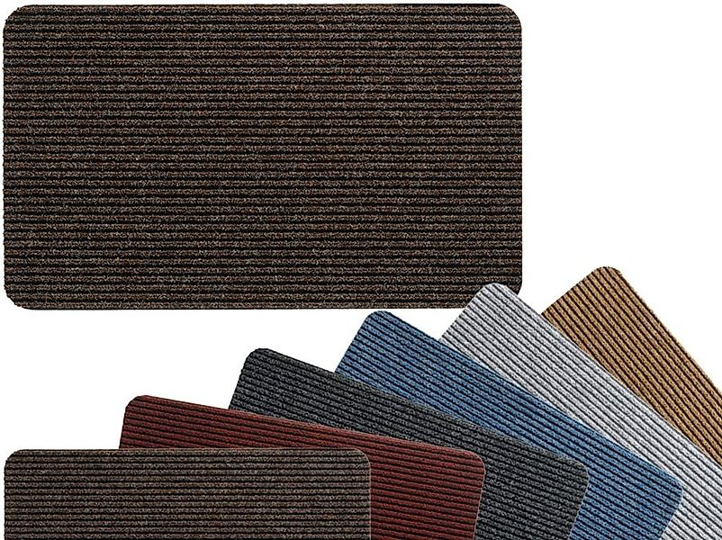 matches21 HOME & HOBBY Fußmatte Nadelfilz Fussabtreter Dunkel-grau als 40x6 günstig online kaufen