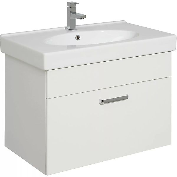Pelipal Waschbeckenunterschrank 75 cm Quickset 312 Weiß Glanz günstig online kaufen